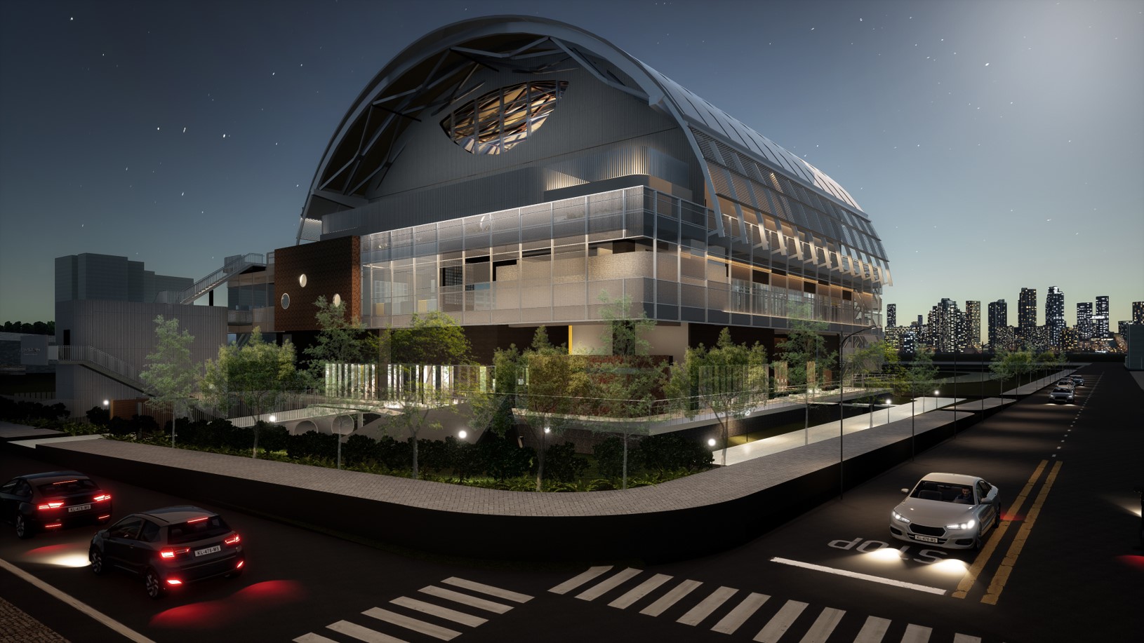(圖)Schematic diagram of Taichung City Wuri District Civic Sports Center. (provided by Taichung City Government)